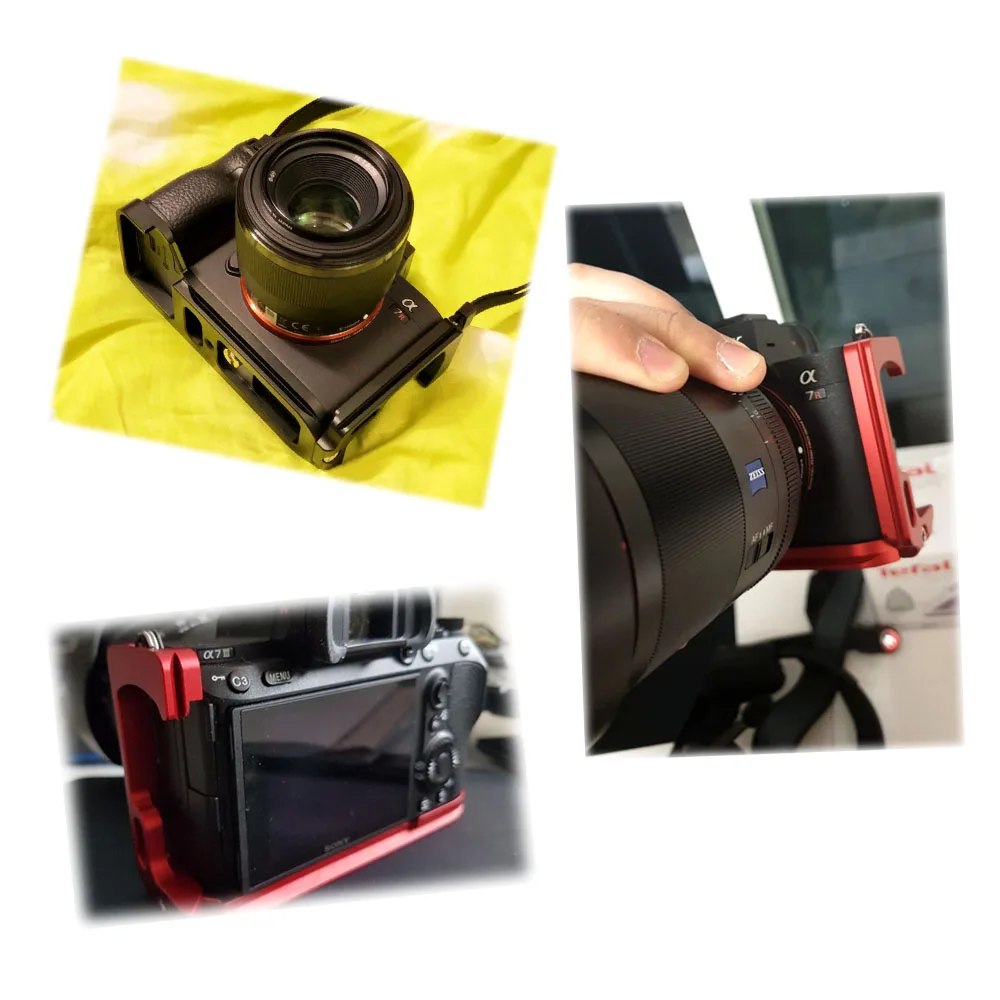 Алюминиевая головка штатива с ЧПУ для камеры аксессуар быстросъемная пластина рукоятка l-пластина для камеры sony ILCE-7M3 A7M3 A7III ILCE-A9 A9