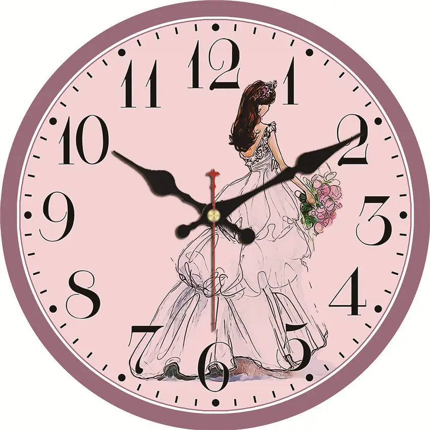 WONZOM Винтаж настенные часы для девочек дизайн Relogio де Parede большой Тихая Часы для Гостиная потертый шик Кухня Saat Home Decor