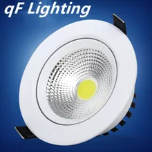 Розничная, 3 Вт, 5 Вт, 7 Вт, 10 Вт, 12 Вт светодиодный COB светильник, Встраиваемый светодиодный потолочный светильник, точечный светильник, лампа с адаптером 85-265 в
