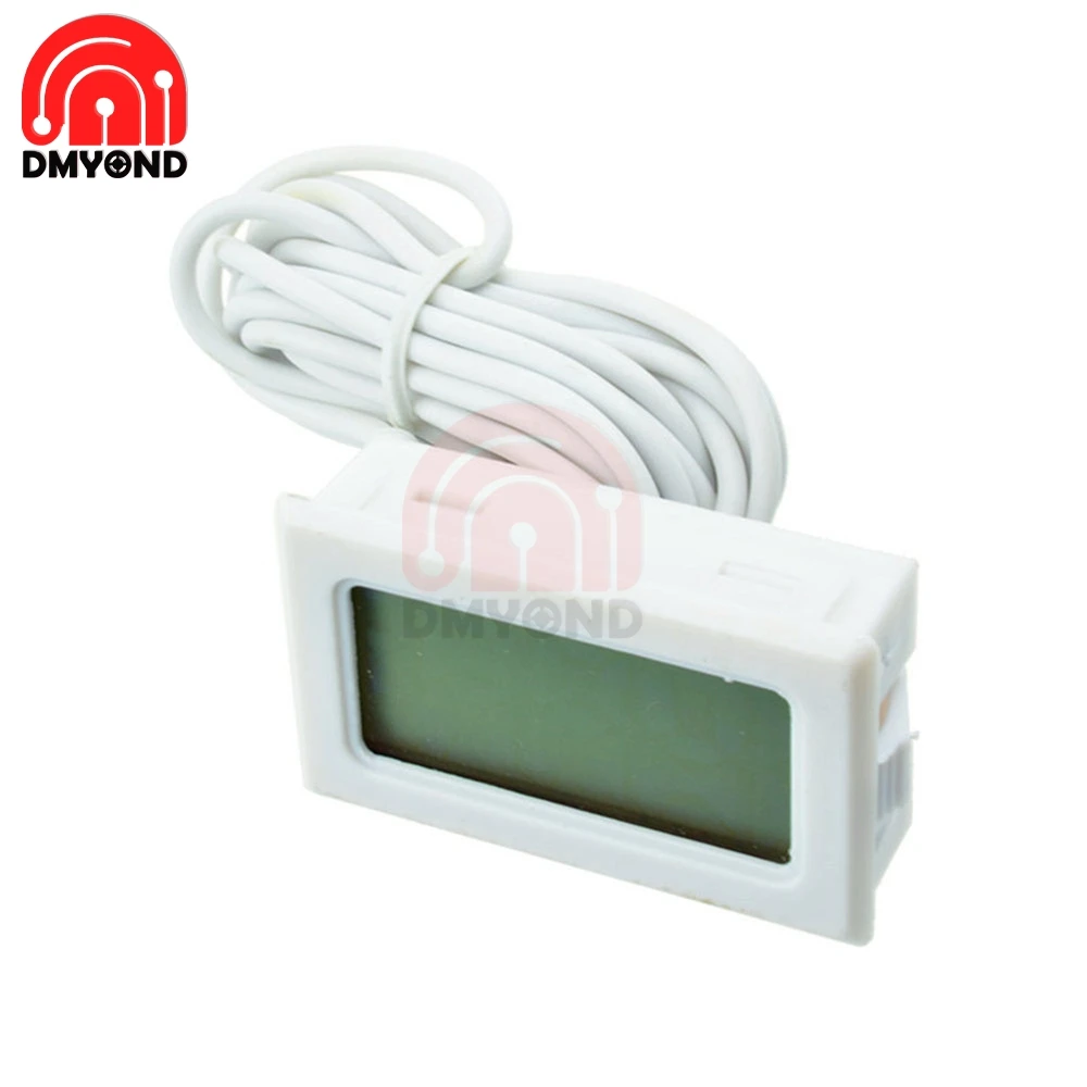 Digital LCD Thermometer Hygrometer Temperature Sensor TPM-10 Meter Weather Station Diagnostic-tool Thermal Regulator 2m 200CM - Цвет: White
