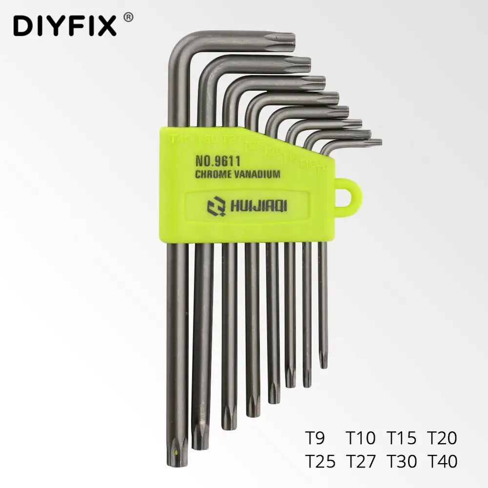 DIYFIX портативный шестигранный ключ звездообразный ключ Отвертка Набор шестигранный 1,5-6,0 мм T5-T40 для Macbook/Xbox one/PS4/HDD набор инструментов для ремонта