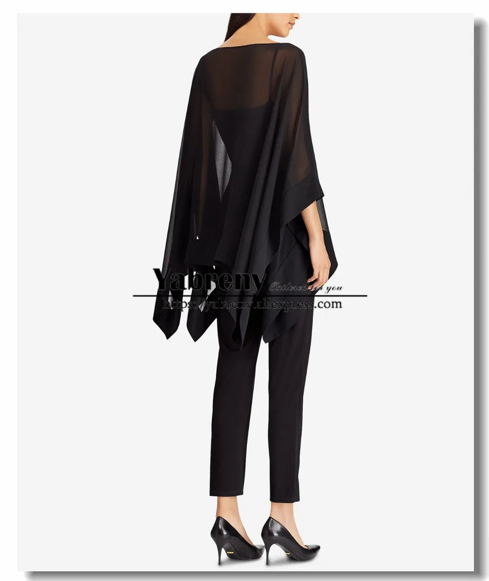 black chiffon overlay top