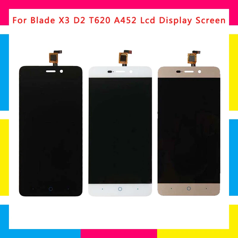 

LCD Display Screen With Touch Screen Digitizer Assembly For ZTE Blade X3 D2 T620 A452 Replacement