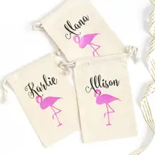 Пользовательский Фламинго Гавайский день рождения Свадебный набор от похмелья подарок мусульманские сумки девичник прием гостей в доме невесты подарочная сумка