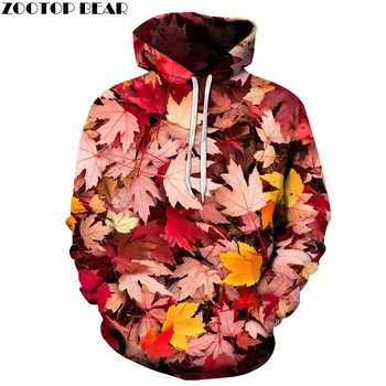 

Maple Leaves Printing Hoodies for Men Women 3D Hoodie Sweatshirt Pullover 2018 Mens Cloth Tracksuit Drop Ship ZOOTOP BEAR