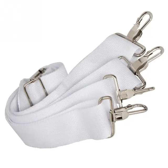 White Snare Drum Shoulder Strap Adjustable Nylon Bass Drum Shoulder