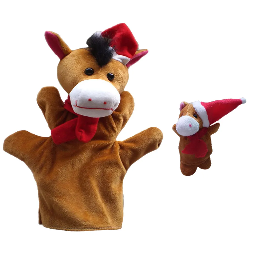 HIINST шт. 2 шт. Рождество мягкие животные ручной Палец Кукольный для маленьких детей плюшевые мягкие игрушки игрушечные лошадки куклы MJ1107 - Цвет: F