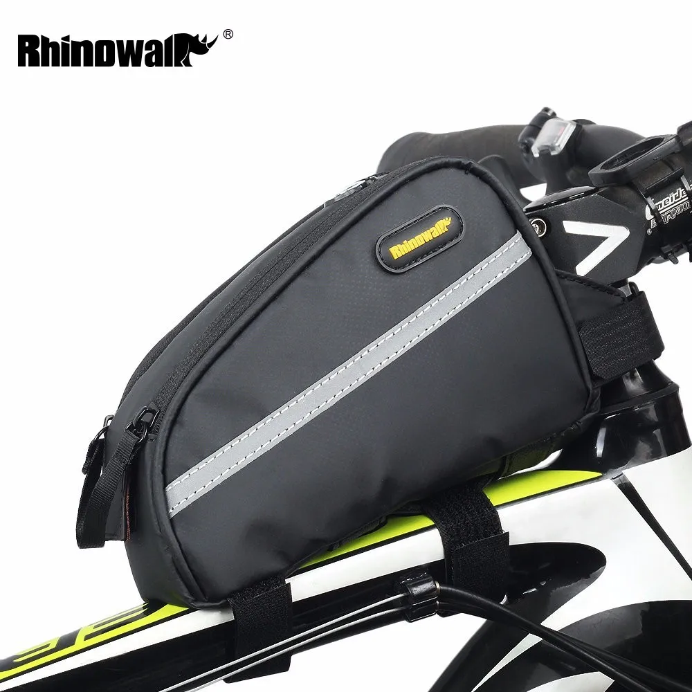 Waterproof MTB Mountain Bike Frame Front Bags Pannier Bicycle Phone Stand Holder
