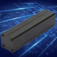 Алюминиевый корпус приборной оболочки электронный охлаждающий ящик черный 25*25*100 мм алюминиевая коробка