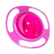 Новинка, детская вращающаяся балансировочная чаша, 360, вращающаяся, устойчивая к разливу, твердая посуда для кормления, универсальный практичный дизайн, Детская Гироскопическая чаша для кормления J11