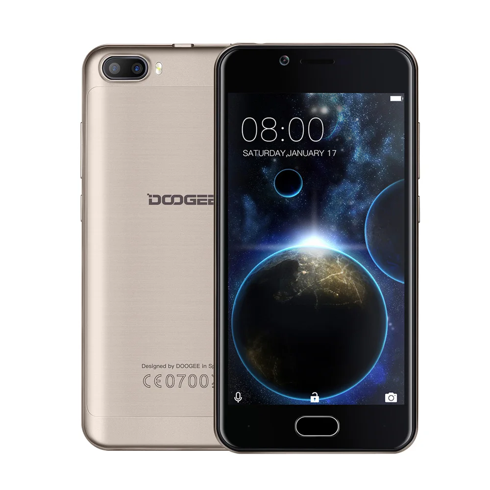 Original DOOGEE Shoot 2 mobile phone 2GB 16GB 5 0MP Dual Rear Cameras 1280 720 5