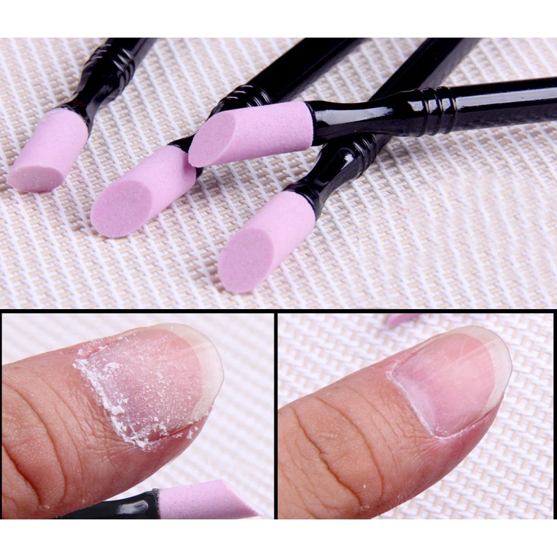 

1Pc Double-end Quartz Cuticle Remover Washable Dead Skin Pusher Trimmer Manicure Nail Art Tool