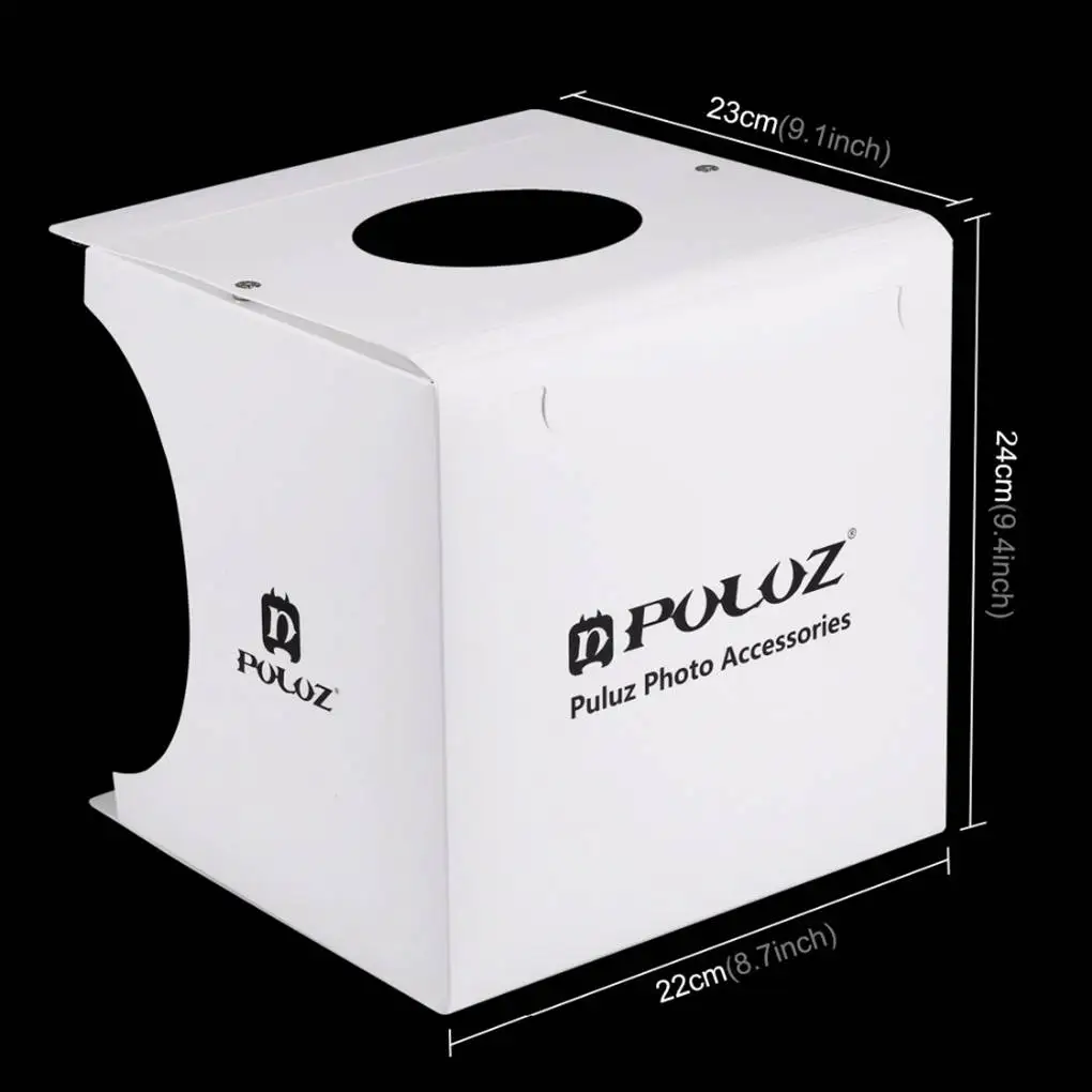PULUZ 20 светодиодов портативный складной небольшой фото свет белая коробка для игрушек/часов/ювелирных изделий/мелких предметов