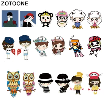 

DIY Iron on Patches for Clothing Decoration Thermo Stickers Animal Owl Valentine's Day Patch Couple's Heat Transfers for Clothes