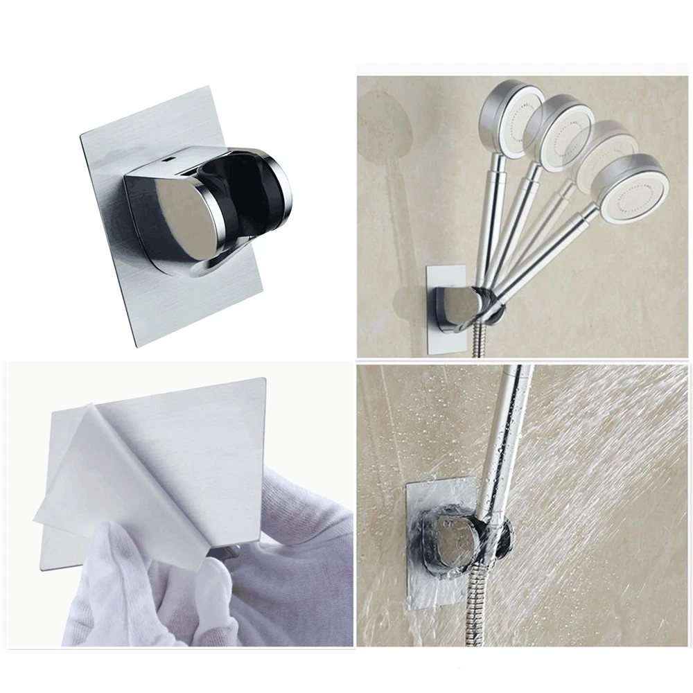 New Adjustable Shower Head Handset Holder Chrome Bathroom Wall Mount