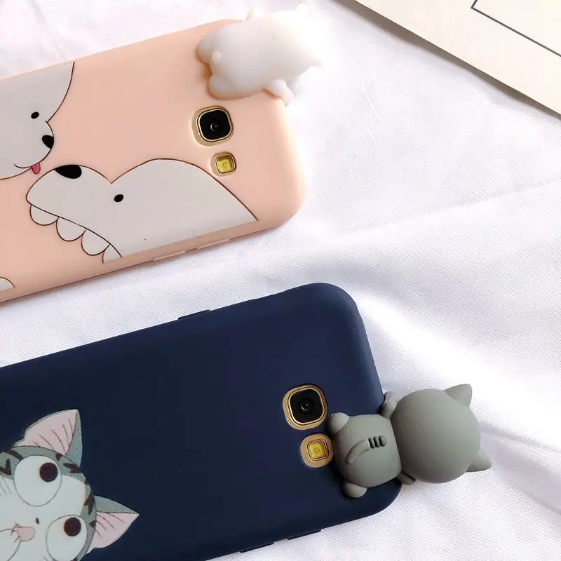 A30 A50 M10 M20 3D чехол для Etui samsung Galaxy A6 A7 A8 A9 чехол Kawaii Медведь Единорог чехол для samsung A3 A5 A7 случаев