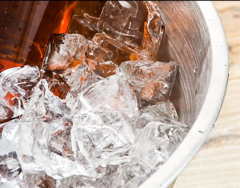 1PCS Bucket Champagne 304 Stainless Steel Ice Bucket Granule Tube Champagne Barrel Ice Wine Barrel