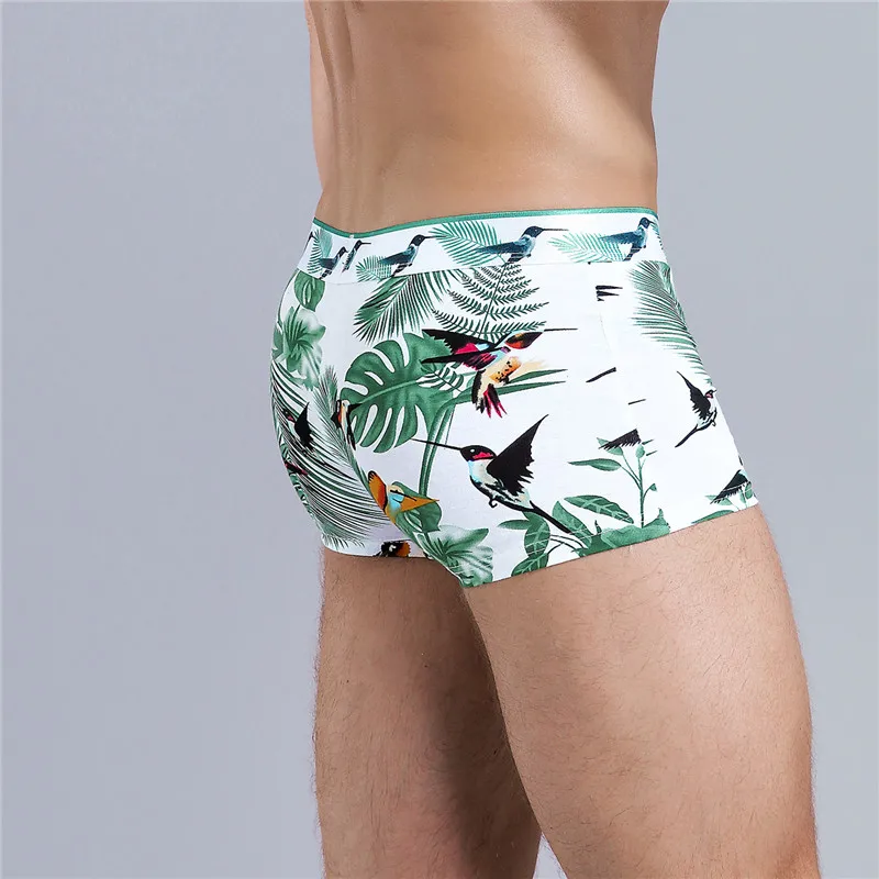 Новинка, фирменное Мужское нижнее белье, боксеры, хлопок, Homme Boxershorts, мужские боксеры, сексуальные мужские трусы с рисунком, высокое качество, 3XL, 1 шт