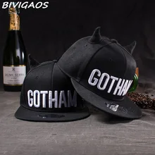 Новая мода для женщин s милый готический черный дьявол рога Snapback