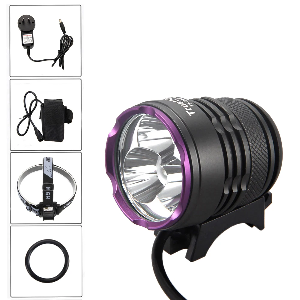 

TrustFire 6000 Lumen 3x XM-L2 LED Rechargerable Head Front Bicycle Bike light Headlamp & Adjustable Headband