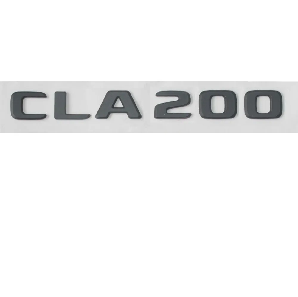 

Newest Matte Black ABS Rear Trunk Letters Badge Badges Emblem Emblems Decal Sticker for Mercedes Benz CLA Class CLA200 2017