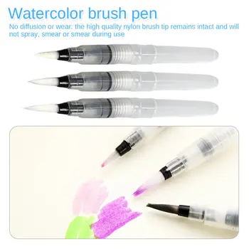 

3PCS Watercolor Painting Pen Art Supplies Water Storage Pen for Students Writing Brushes