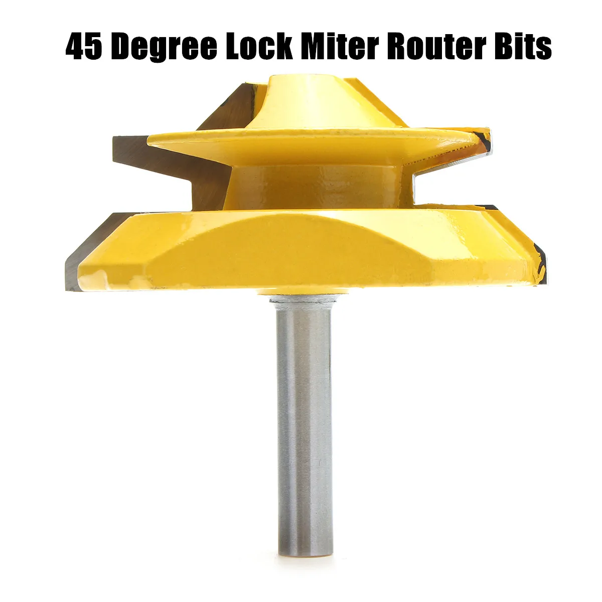 

45DegreeLockMiterRouterBits Glue Joint Router Bit Woodwork Cutter Set 8mm Shank