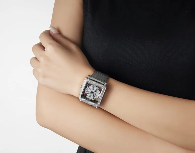 Новые квадратные часы женские кварцевые часы Дамская Мода часы лучший бренд класса люкс водонепроницаемые часы полые браслет часы женские