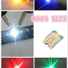 1000 шт 0805 SMD светодиод SMT диоды белый красный желтый зеленый синий оранжевый/Янтарные наборы супер яркий 0805 светодиодный 2,0*1,2*. 0,8 мм