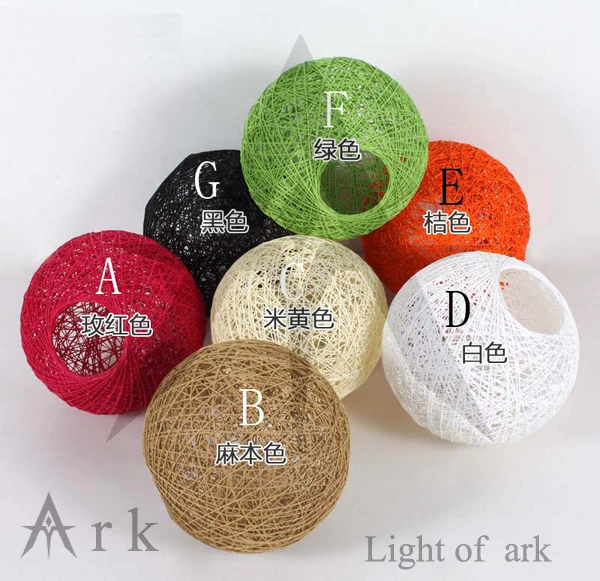 

ark light free shipping dia 45cm white wicker ball led pendant light modern brief rattan balcony ball lamps