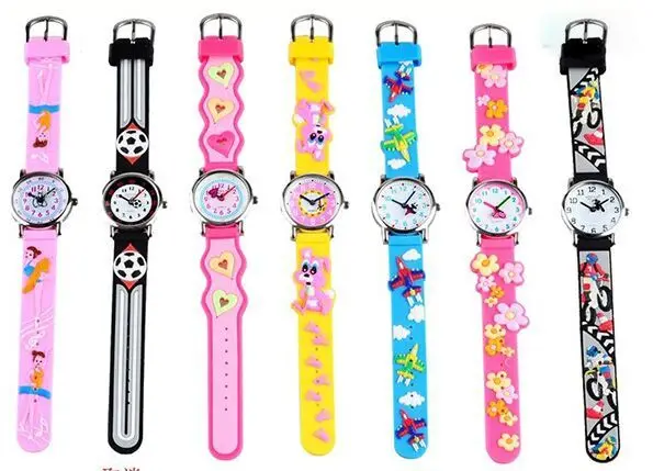 waterproof 3D Cartoon plane motorcycle rabbit ballet Design Analog Wrist Watch C waterproof 3D Cartoon plane motorcycle rabbit ballet Design Analog Wrist Watch C