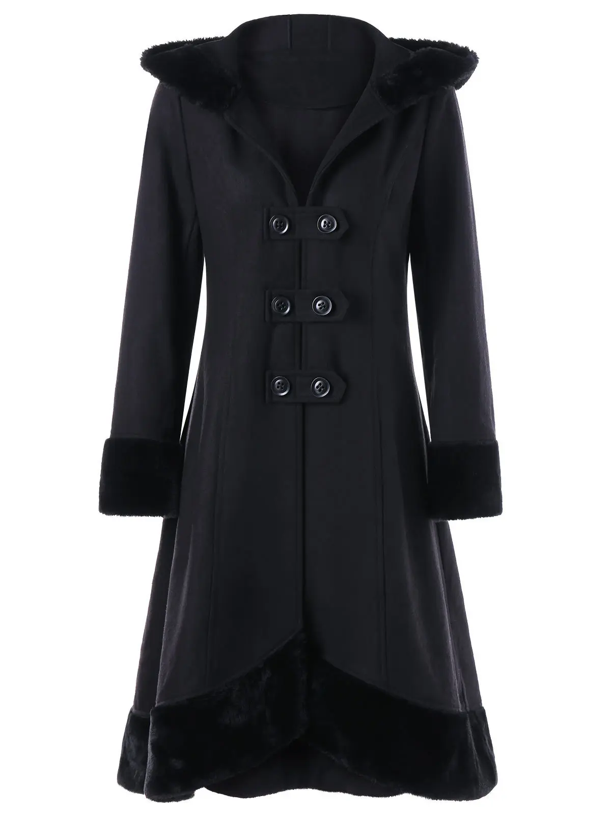 

women wool coats plus size clothes ladies elegante winter fashion V-neck woman long coat solid double breasted female korean