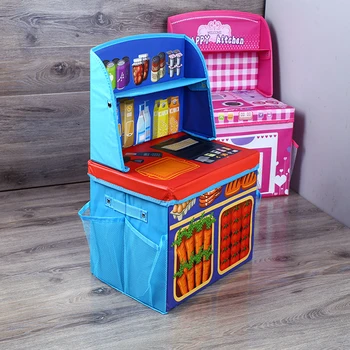 

Storage Box Storage Box Kitchen Storage Box Desktop Game Table Non - woven Fabric Folding Dust Storage Box -4