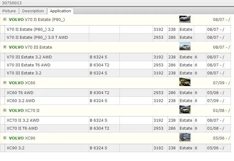 Масляный фильтр для 2006-Land Rover: freelander 2 3.2L, 2006-VOLVO S80 3,2/V70 3,0 T/3,2/T6/XC60/XC70/XC90 30750013# SH101