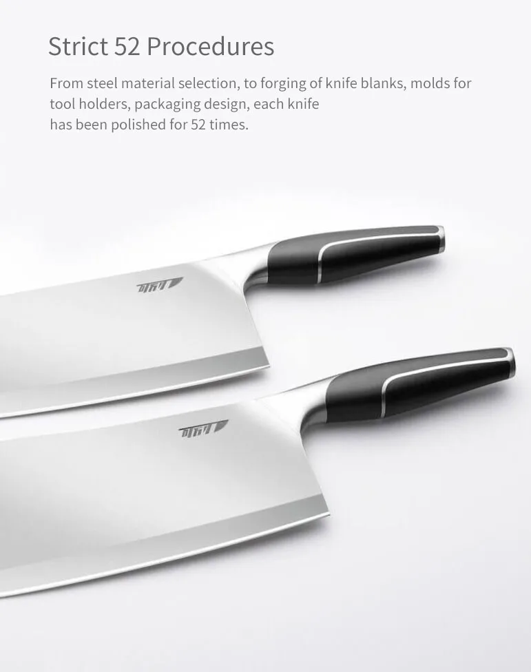 Xiaomi Mijia 4Cr13 Stainless Steel Knife Set Non-stick Cooking Tool Durable Kitchen Chopping Bone Knife Slicing Knifes D5 (11)