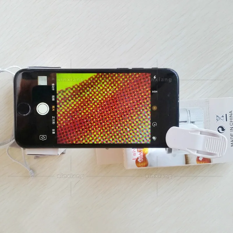 Xinxiang Magnifier Microscop Phone Camera Magnifying glasses LED 60X Jewelry Currency Loupe Clip HD Microscope Glasses Magnifier (9)