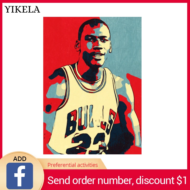 

Full Square Drill Mosaic Diamond Painting Basketball Player " Mark Jordan" 5D DIY Diamond Embroidery Cross Stitch Wall Decor
