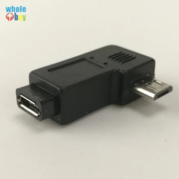 

300pcs/lot 90 Degree USB Left Right Angled Micro 5pin Female To Micro USB Male Data Adapter To Mini USB Connector Plug Micro USB