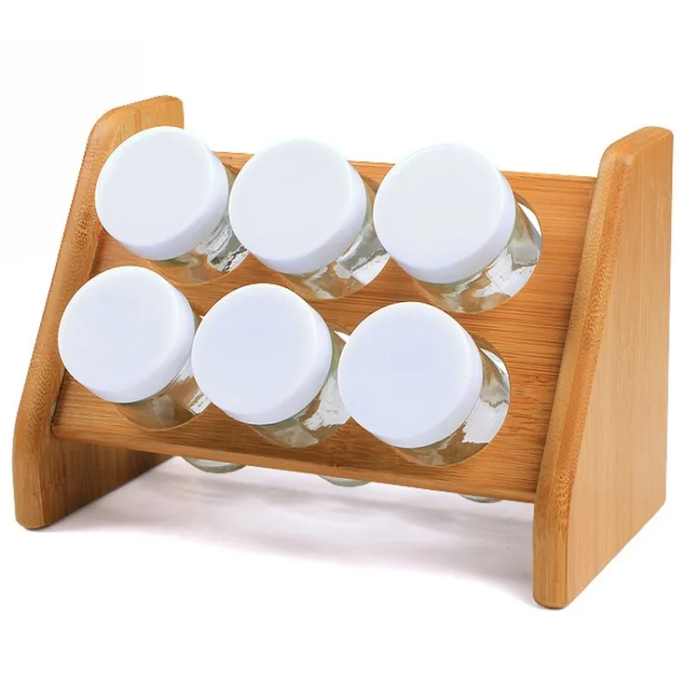 

Cooking Tools Kitchen Condiment Glass Spice Rack Seasoning Spices Bottles/ Jars Storage Especieros Kit (1 And 6 Bottles Set )