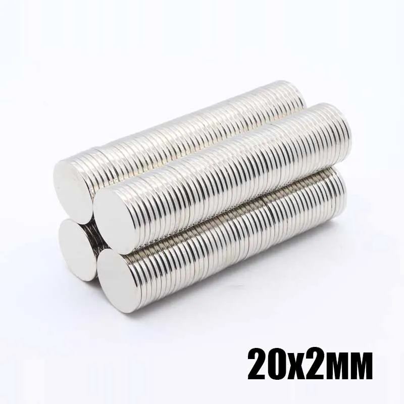 

10pcs 20 x 2 mm Disc Rare Earth Neodymium strong Magnets 20*2 N35 Craft Model Permanent magnet Circular magenet 20mm*2mm 20x2 mm