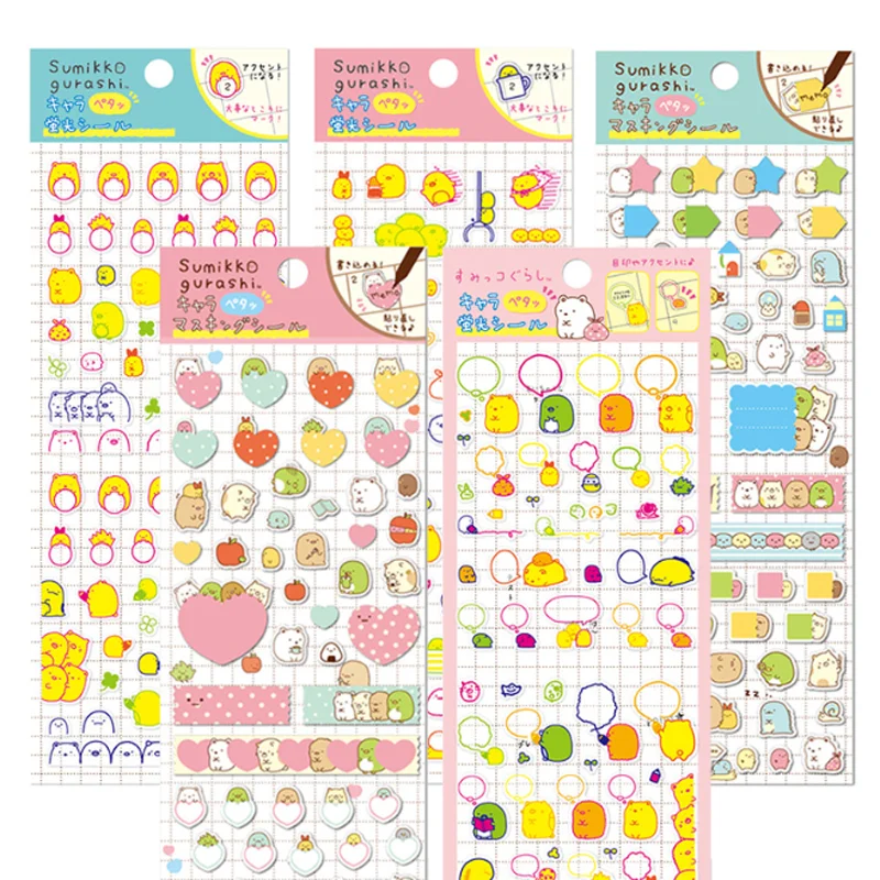 

1 Pcs/set Cute Sumikko Gurashi Dairy Decorative Washi Stickers Scrapbooking Stick Label Diary Stationery Album Stickers