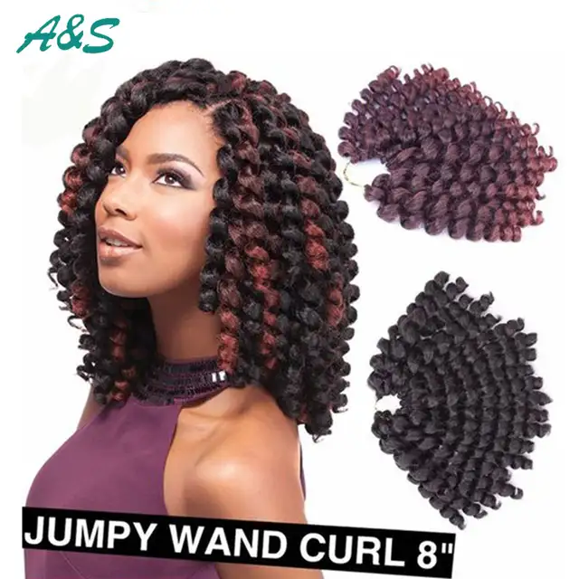 Black Friday Full Wand Curl Crochet Hair Crochet Braids Short