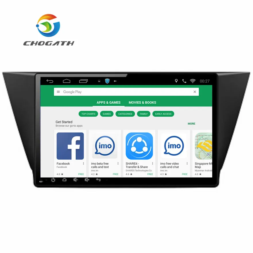 

ChoGath 9'' Quad Core Android 9.0 Car Audio GPS Navigation Player for Skoda Superb Fabia 2015 Radio Bluetooth with Canbus