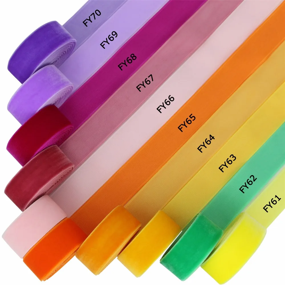 100 Nylon Velvet Ribbons 6 10 12 20 25 38mm For Garment,Handmade