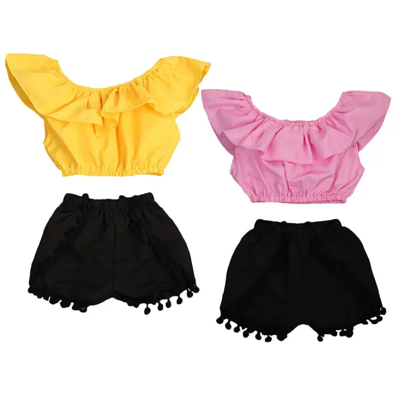 2 шт. детские шорты с кисточками и воротником накидкой|kids girl clothes|fashion clothesgirls clothes |