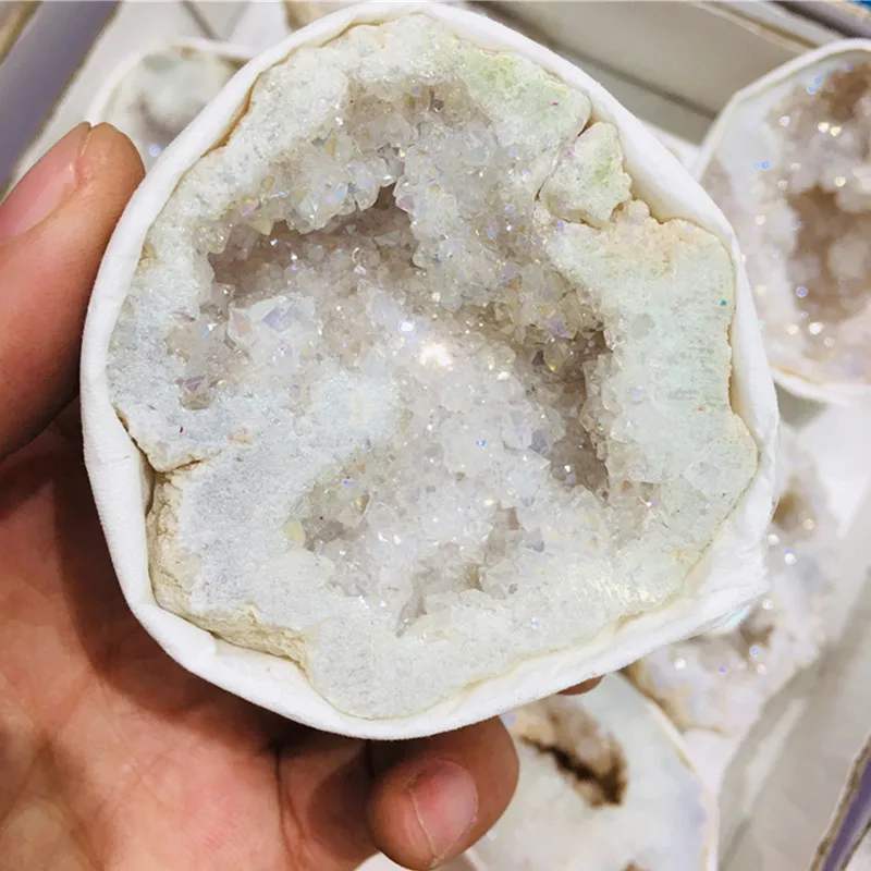 Гальванический кристалл druzy Драгоценный Камень geode медитация Рейки Исцеление Кристалл украшение дома в подарок
