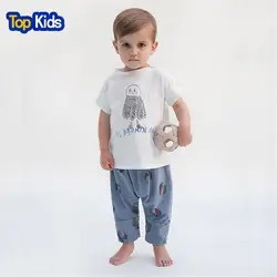 2018 Новые детские; футболка для мальчиков Одежда для малышей Маленький мальчик летняя рубашка футболки для малышей дизайнерская хлопковая