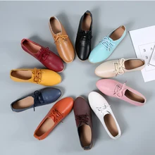 2019 Spring Oxford Shoes Women Flats Fashion Women Shoes Casual Lace Up Moccasins Loafers Ladies Shoes Zapatos Mujer Large Size 2019 Spring Oxford Shoes Women Flats Fashion Women Shoes Casual Lace Up Moccasins Loafers Ladies Shoes Zapatos Mujer Large Size