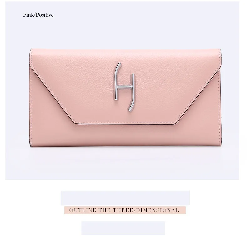 HONGU Fashion Women Evening Bag Women Top-Handle Bag Natural Genuine Leather Wallets Hasp Purses Wristlets Leisure Crossbody Bag    6_01_05