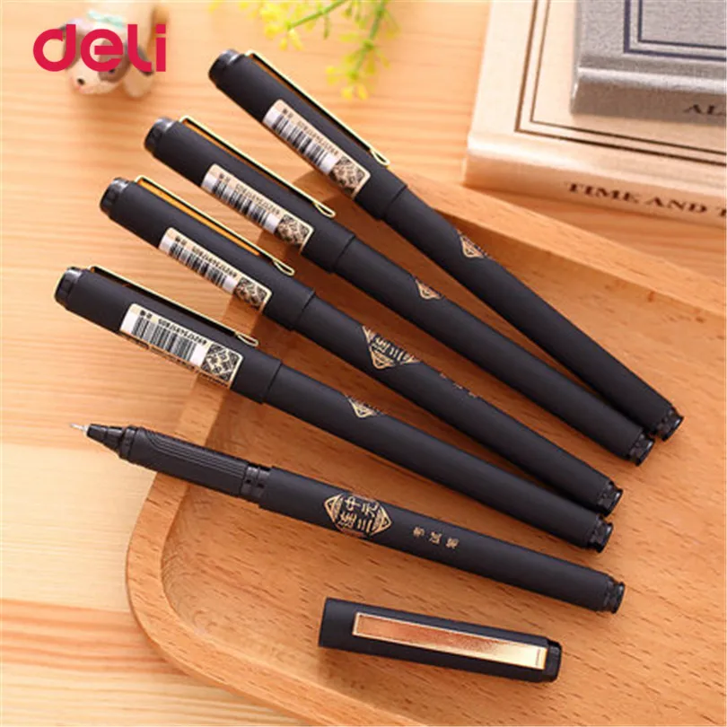 

Deli Gel Pen 0.5mm Refill Exam Special Pens Student Stationery Supplies Upscale Exquisite Gel-Ink Pens for Office Stationery